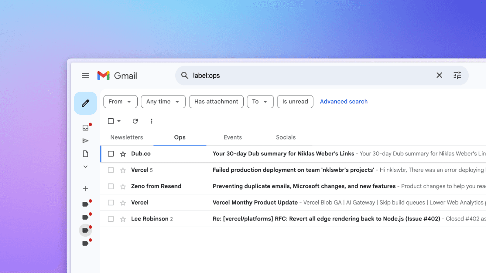 Superhuman-like setup in Gmail